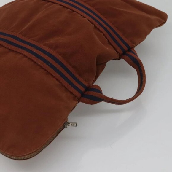 HERMES Fourre ToutPorte Documents Business Bag Canvas Brown Navy - Picture 13 of 15